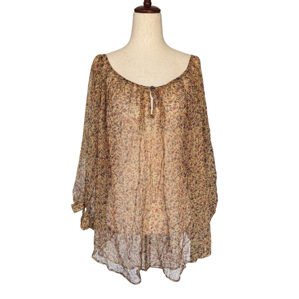 Mes Demoiselles Amarante Metallic Blouse Revolve Medium